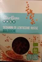 Mängden socker i Sedanini di lenticchie rosse bio