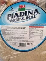 Mängden socker i Piadina wrap & roll