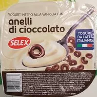 Mängden socker i Selex yogurt intero alla vaniglia con anelli di cioccolato