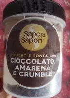 Mängden socker i Gelato cioccolato, amarena e crumble