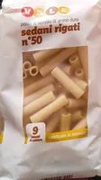 Mängden socker i sedani rigati