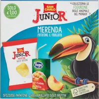 Mängden socker i Junio merenda patatine e frullato