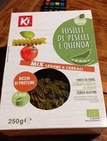 Mängden socker i Fusilli di piselli e quinoa