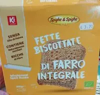 Mängden socker i Fette biscottate di farro integrale