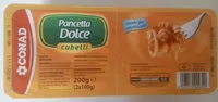 Mängden socker i pancetta dolce cubetti