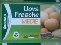 Mängden socker i Uova fresche medie cat.A