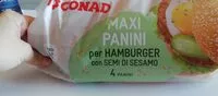 Mängden socker i Maxi panini per Hamburger con semi di sesamo