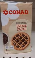 Mängden socker i Crostatine crema cacao