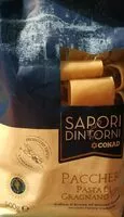 Mängden socker i Paccheri Pasta di Gragnano IGP sapori dintorni