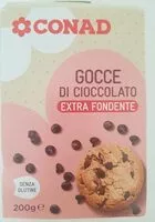 Mängden socker i Conad - gocce di cioccolato extra fondente