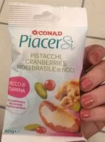 Mängden socker i Piacere Si Pistacchi cranberries noci brasile e noci