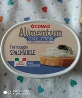 Mängden socker i Formaggio spalmabile