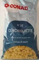 Mängden socker i Conchigliette