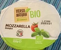 Mängden socker i Mozzarella biologica bio