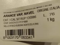 Mängden socker i Arance navel