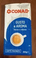 Mängden socker i Conad gusto e aroma deciso e intenso