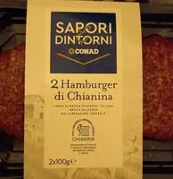 Mängden socker i 2 hamburger di chianina