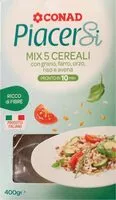 Mängden socker i Mix 5 Cereali con grano, farro, orzo, riso e avena Piacersi