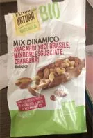 Mängden socker i Mix dinamico anacardi noci brasile, mandorle, cranberry