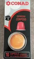Mängden socker i Espresso corposo