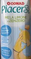 Mängden socker i Piacersi Bevanda mela limone e zenzero
