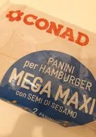 Mängden socker i panini per hamburger Mega Maxi