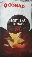 Mängden socker i Tortillas di mais gusto chili
