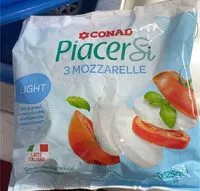 Mängden socker i Piacersi mozzarelle light