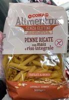Mängden socker i Penne rigate con mais e riso integrale