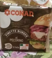 Mängden socker i Finette burger al pecorino