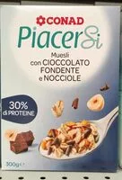 Mängden socker i muesli cioccolato fondente e nocciole