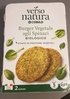Mängden socker i Burger vegetale agli spinaci biologico