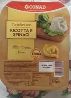 Mängden socker i Tortelloni con ricotta e spinaci