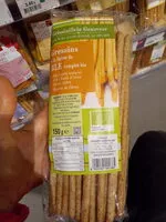 Mängden socker i Gressins à la farine de blé complet bio