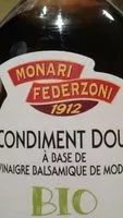 Mängden socker i Condiment doux à base de vinaigre balsamique de Modène