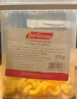 Mängden socker i Coni di mais