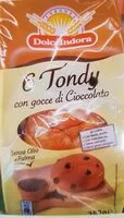 Mängden socker i Tondy con gocce di cioccolato