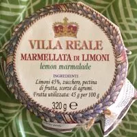Mängden socker i Marmellata di limoni