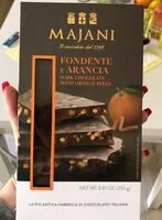 Mängden socker i Fondente e arancia