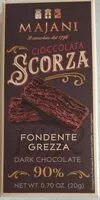 Mängden socker i Scorza Cioccolata Fondente 90%