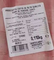 Mängden socker i Prosciutto cotto alta qualità cuor di piacere lenti