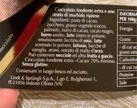 Mängden socker i Cioccolato lindt