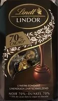 Mängden socker i Lindor, L'infini fondant, 70% cacao