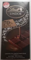 Mängden socker i Lindor unendlich zartschmelzend extra dunkel