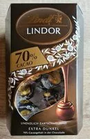 Mängden socker i Lindt Lindor "Extra Dunkel"