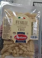 Mängden socker i fusilli con farina di ceci