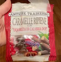 Mängden socker i Caramelle ripiene con liquirizia fi calabria dop
