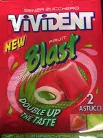 Mängden socker i Vivident fruit blast