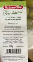 Mängden socker i Olive verdi giganyi