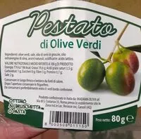 Mängden socker i Pestato di olive verdi